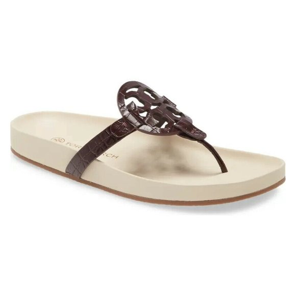 Tory Burch Shoes - ❤️ NIB Tory Burch Miller Cloud Leather Sandal Cream PLUM US 7 7.5 8.5 9 9.5 AUTH